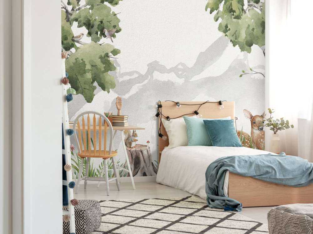 Due cervi nella foresta