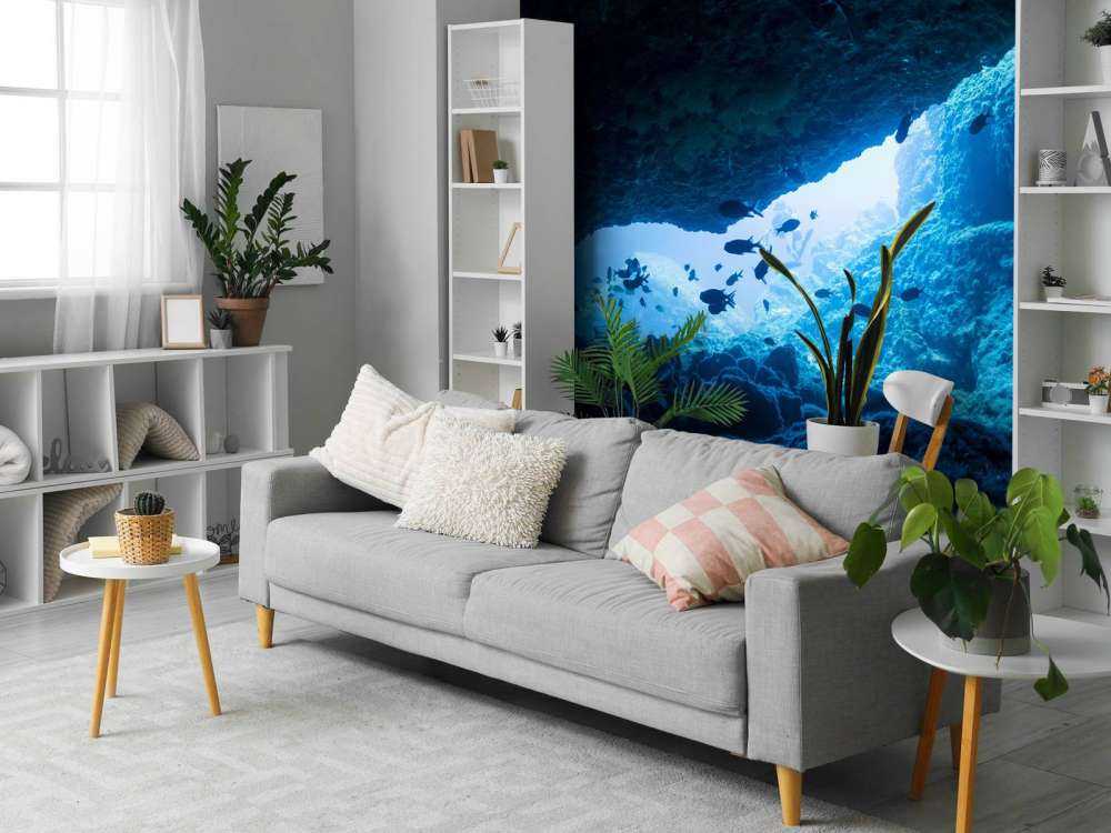 Grotta stretta con pesce