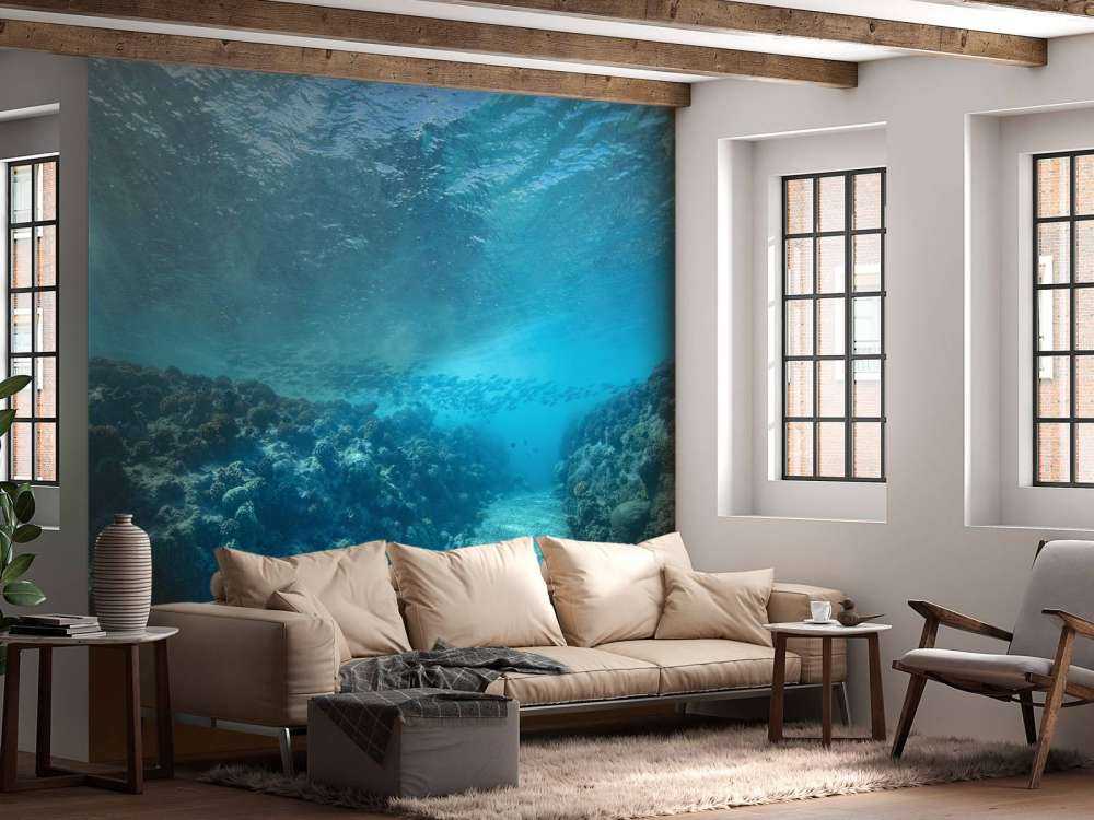 Mondo sottomarino con corallo