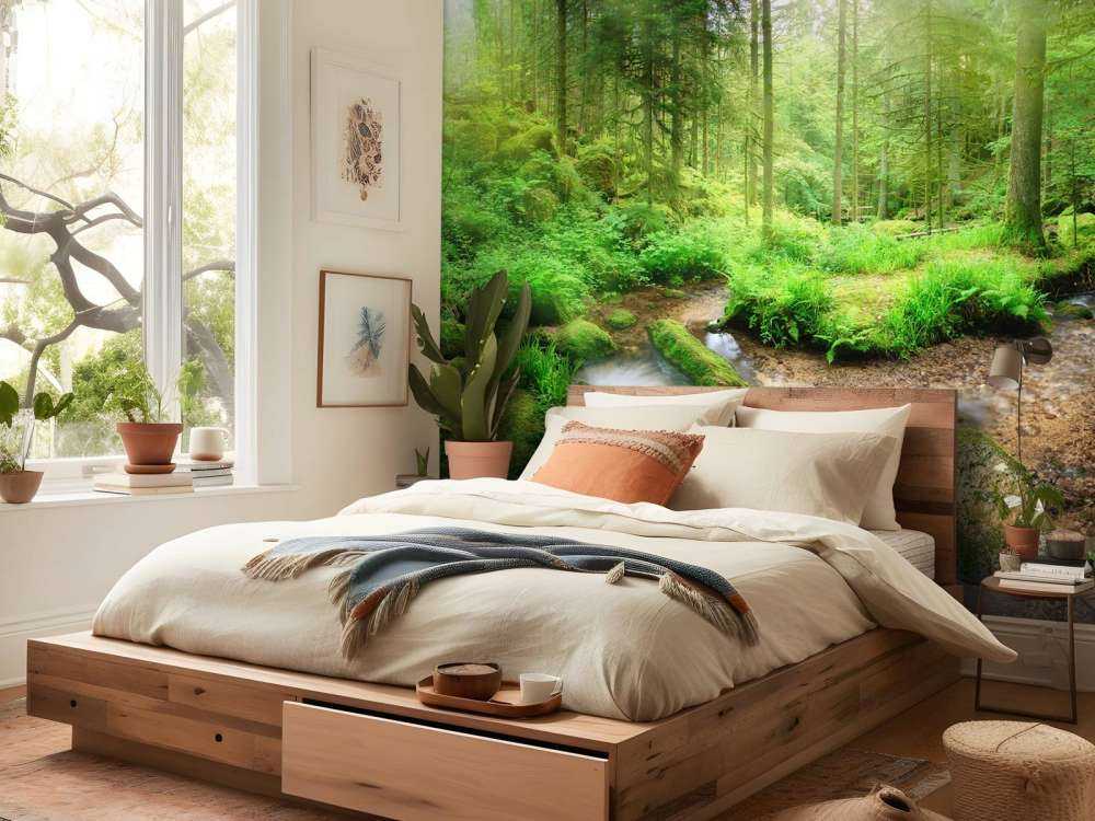 Incantevole paesaggio forestale