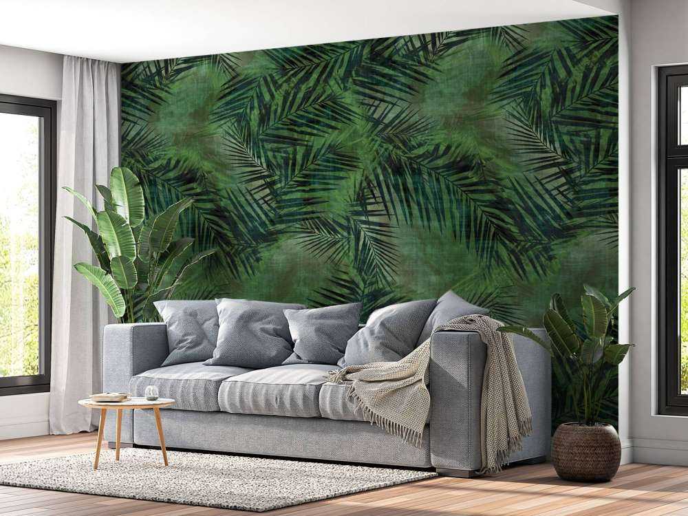 Foglie verdi tropicali