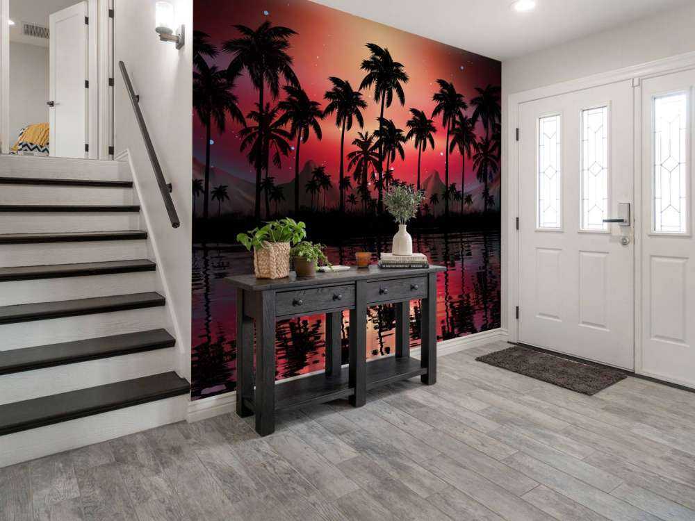 Palme nel cielo rosso