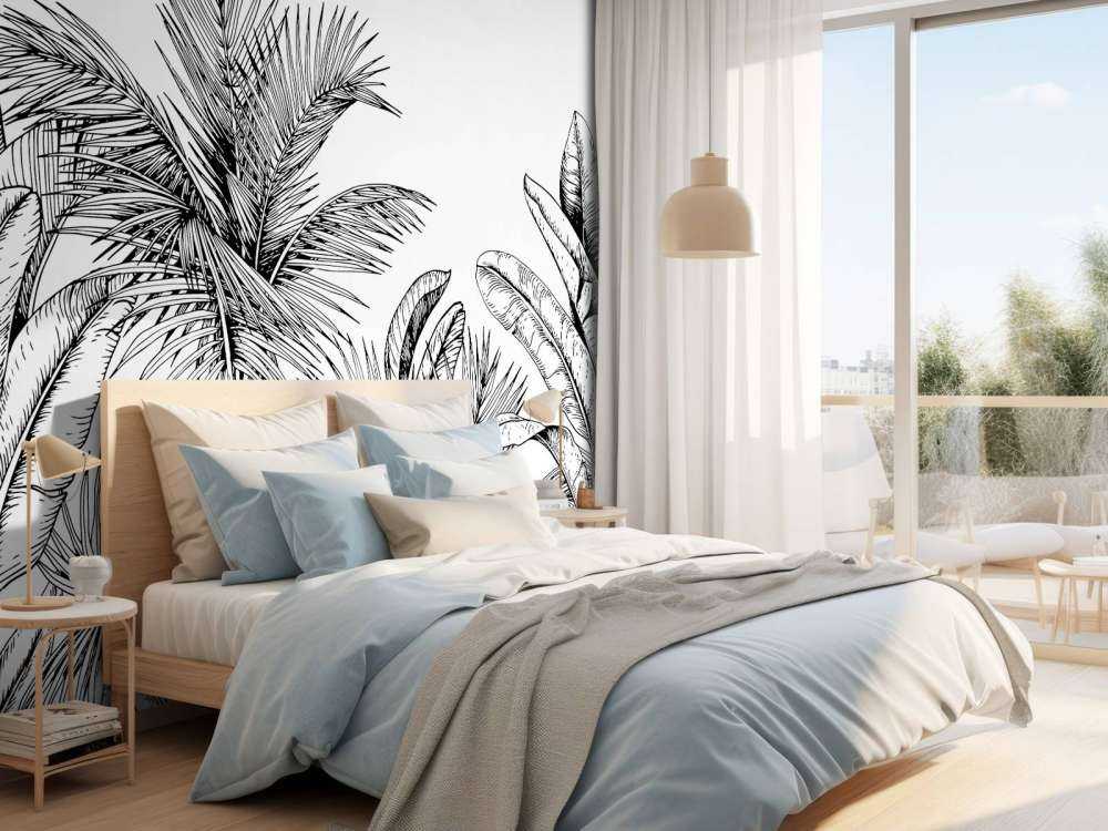 Palme e foglie di banano