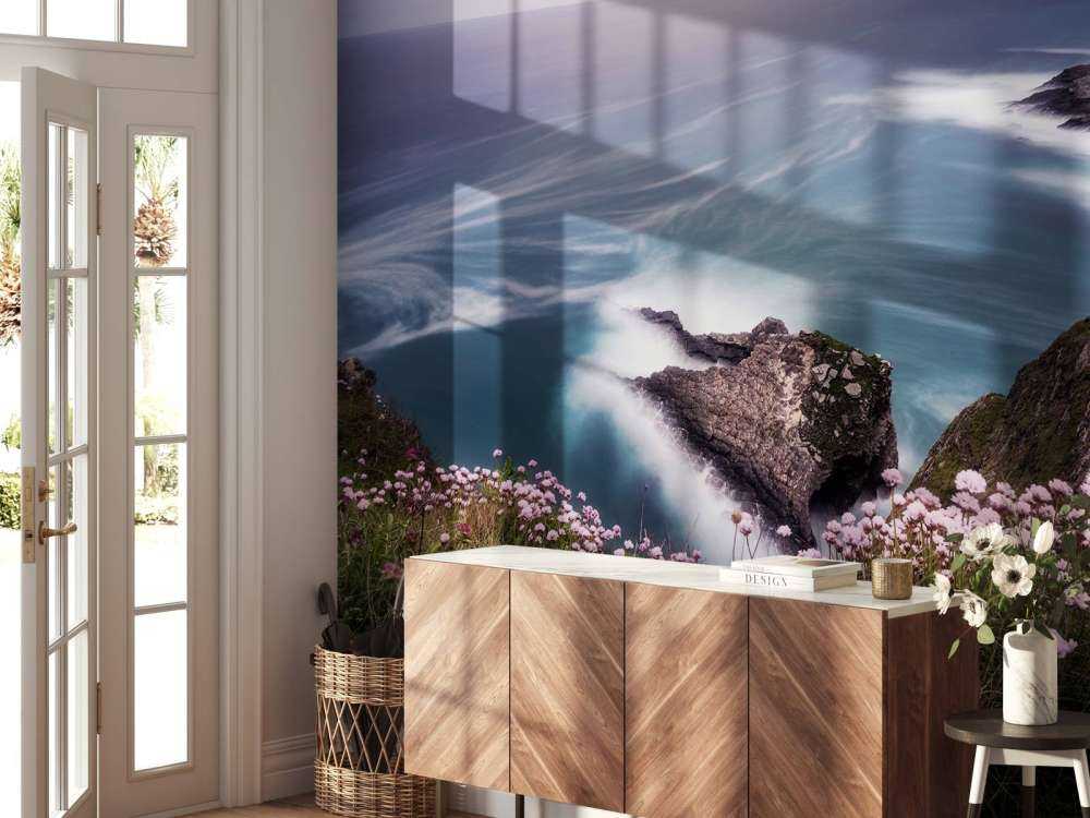 On the edge of the cliff