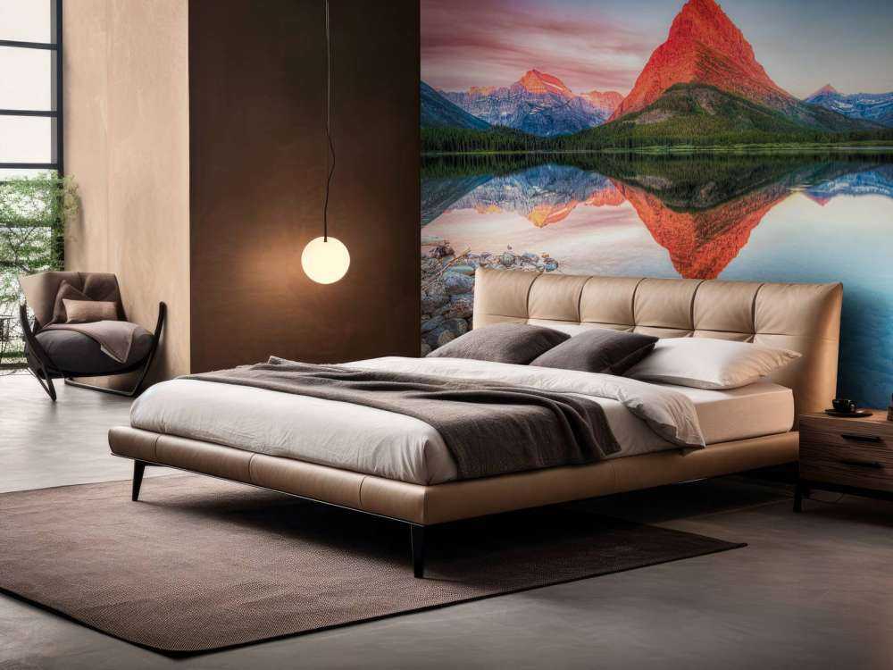 La cima rossa della montagna