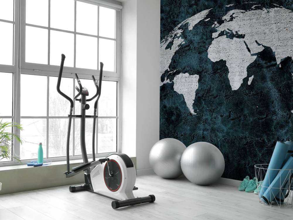 Mappa del mondo struttura in cemento armato