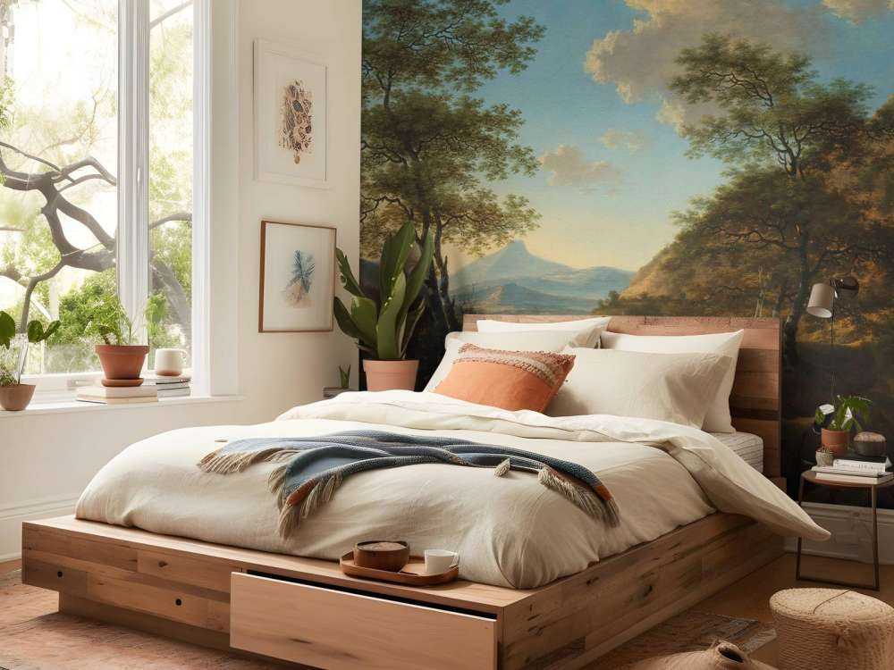 Paesaggio italiano con artista