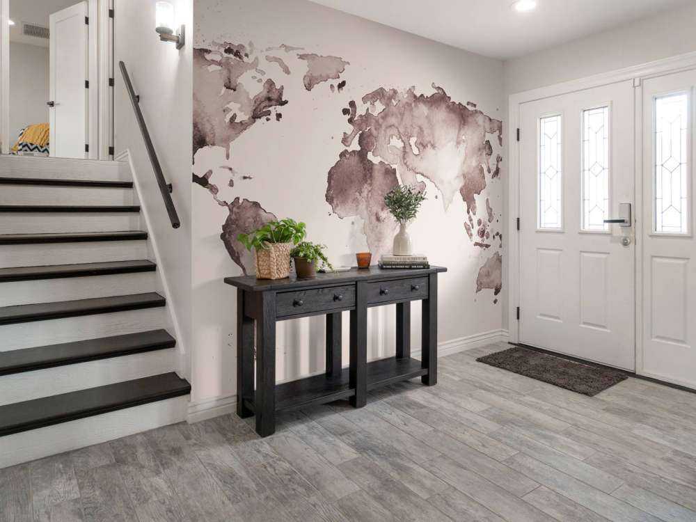 Mappa del mondo in seppia