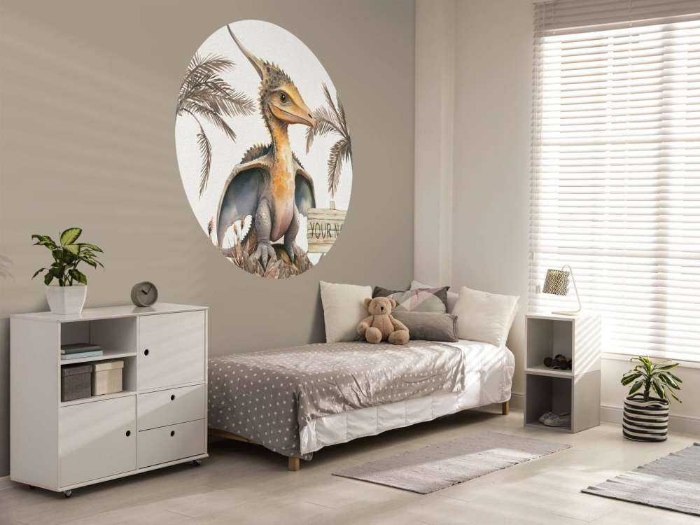 Baby pteranodon nella giungla taupe