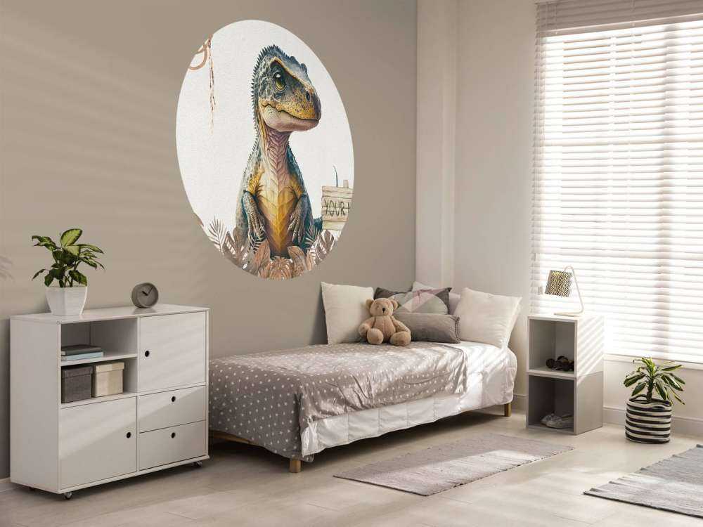 Baby t-rex nella giungla taupe