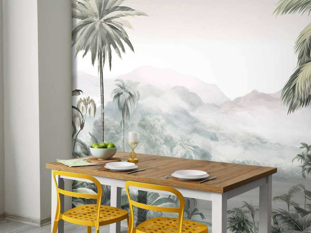 Panorama Tropicale Verde Montagna