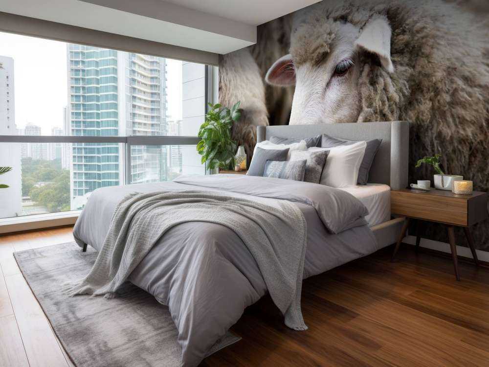 Pecora in primo piano