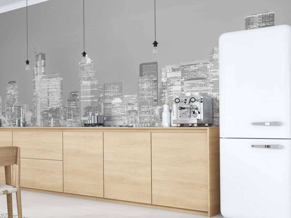 Skyline di Seattle in bianco e nero