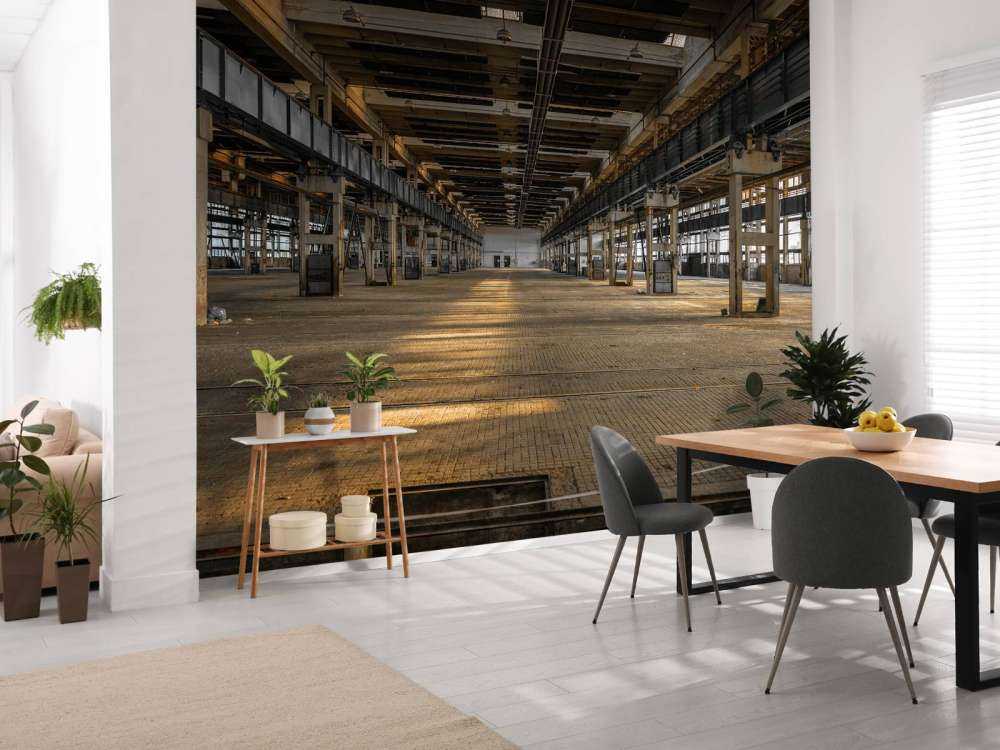 Vecchio garage abbandonato