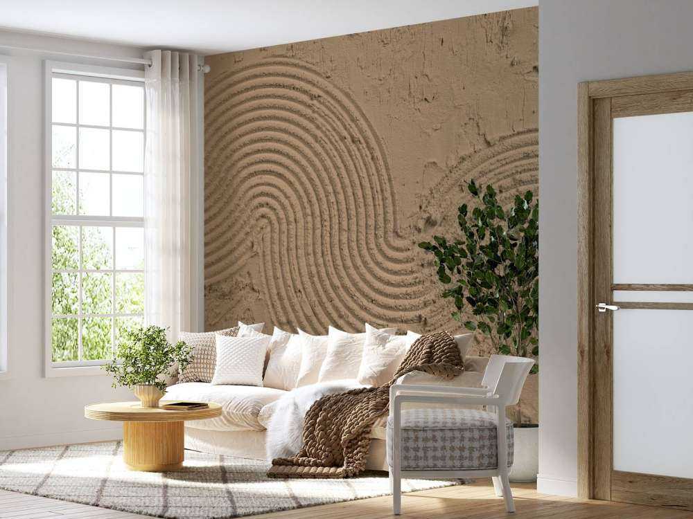 Arte strutturale in oro marrone