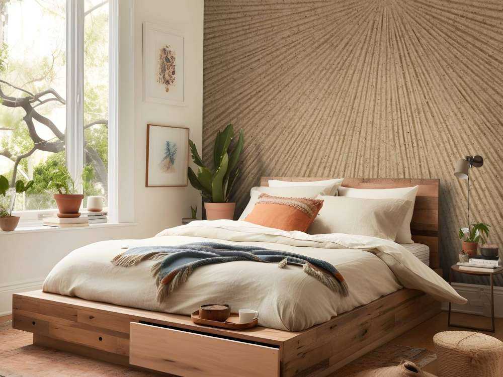 Struttura con linee in marrone dorato