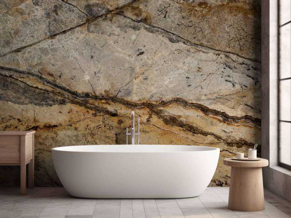 Marmo color sabbia con scanalature