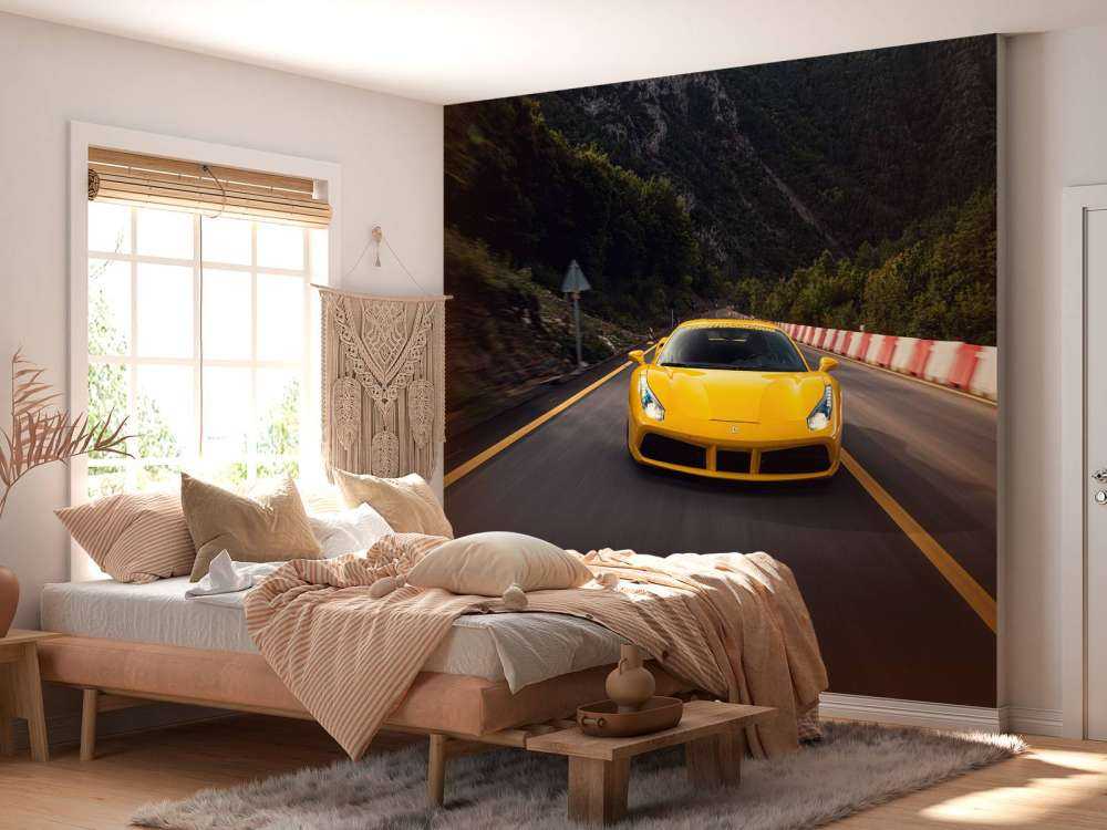 Velocità attraverso i passi montani verdi