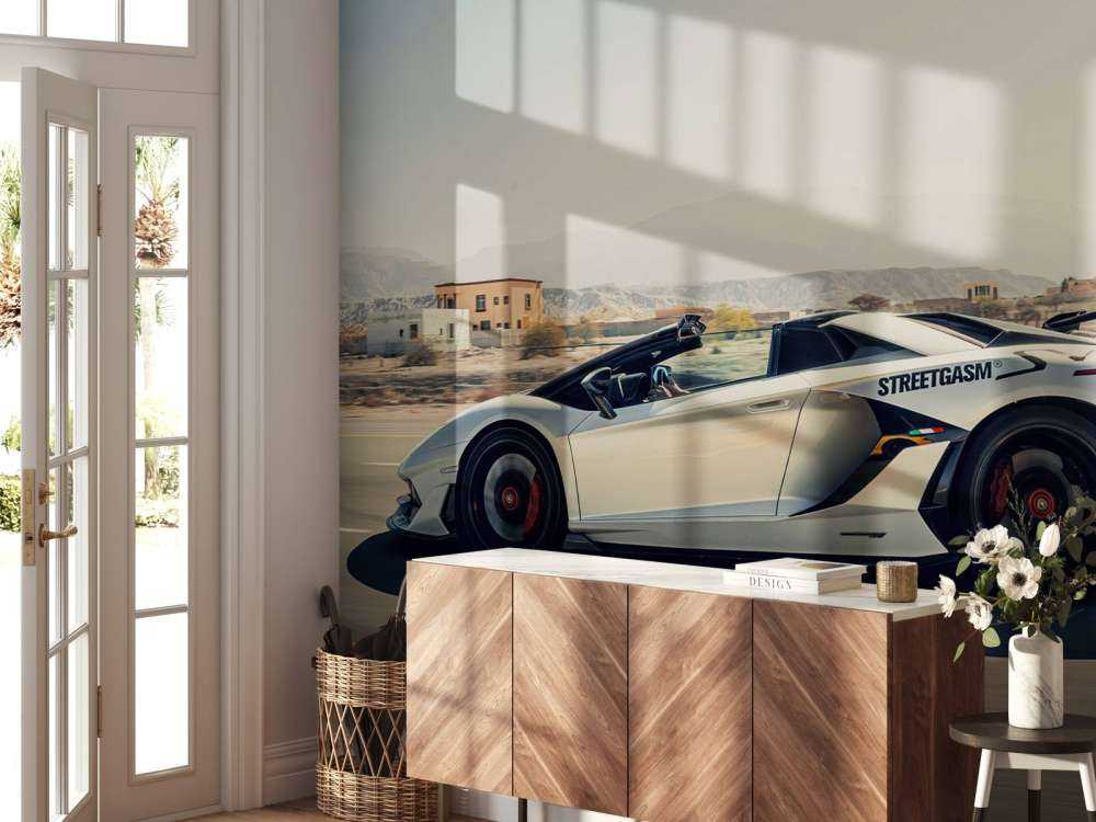 Lamborghini Aventador Roadster nel deserto