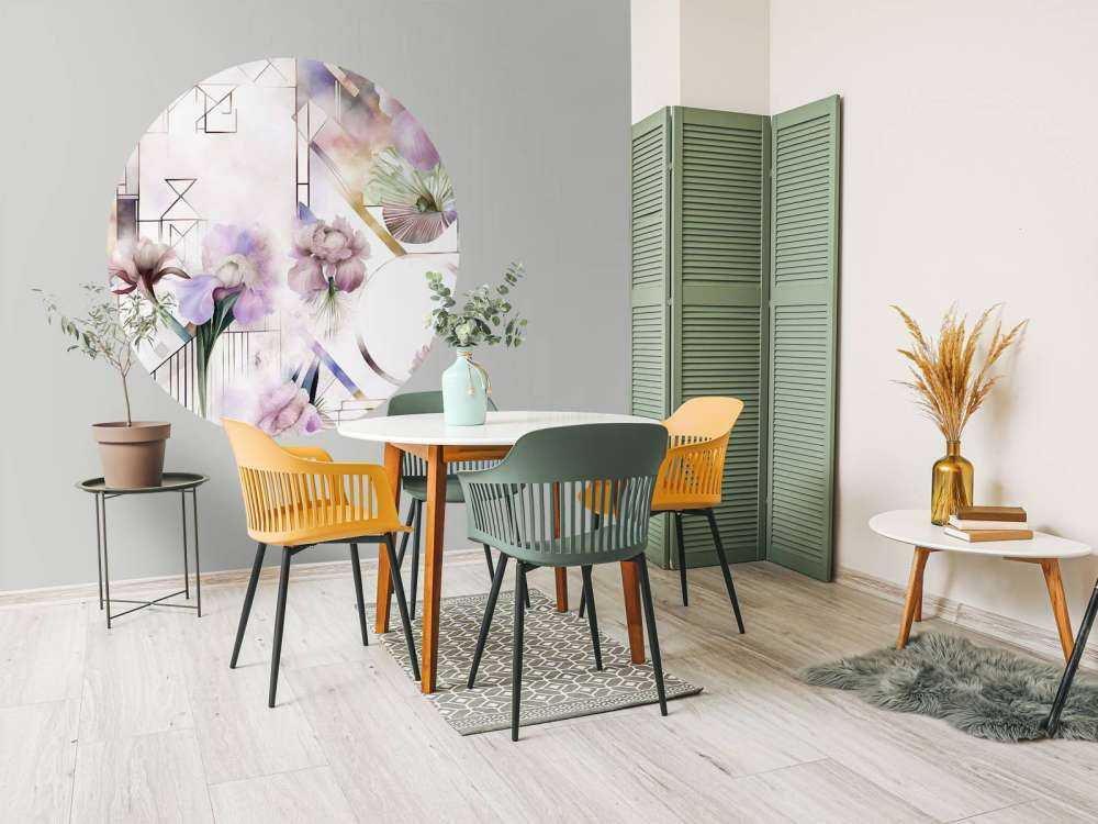 Acquerello Geometria Rosa