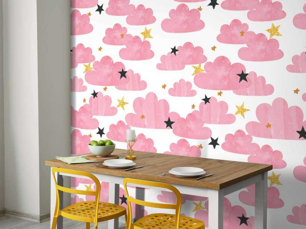 Nuvole acquerellate, rosa