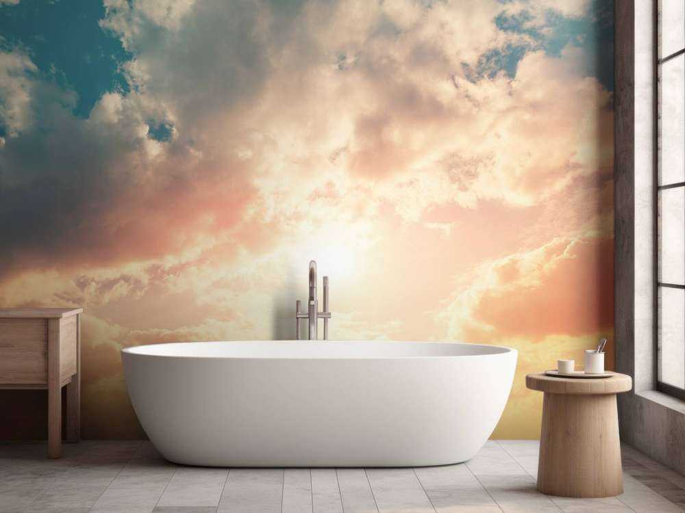 Cielo colorato con le nuvole