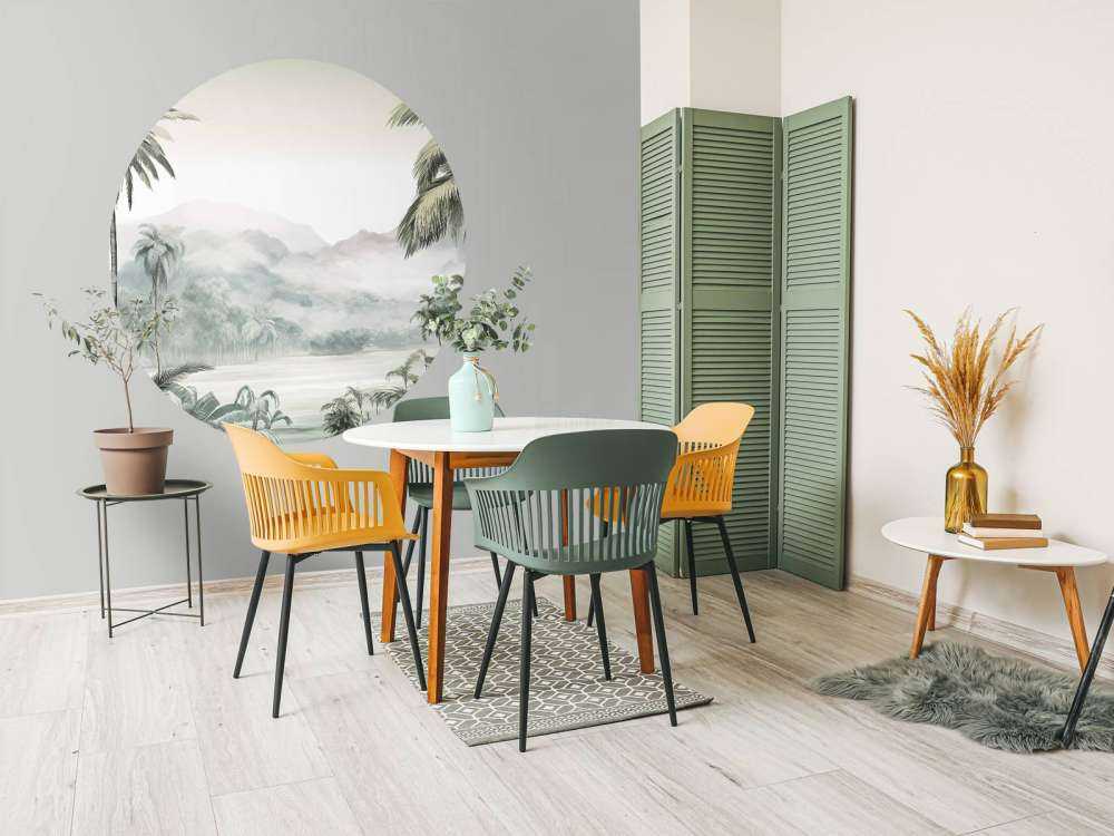 Panorama Tropicale Verde Montagna