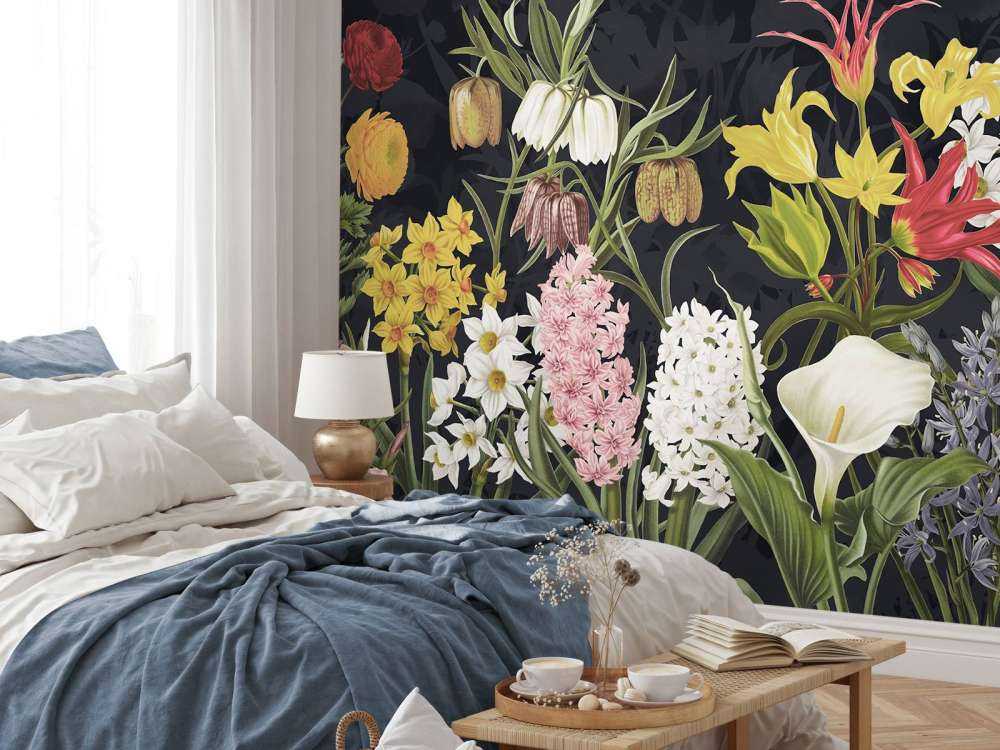 Fiori di Primavera - Grigio Ghiaccio Argento