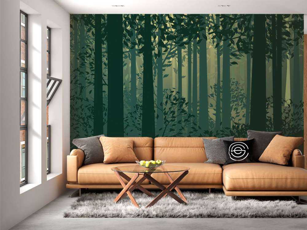 Paesaggio forestale astratto