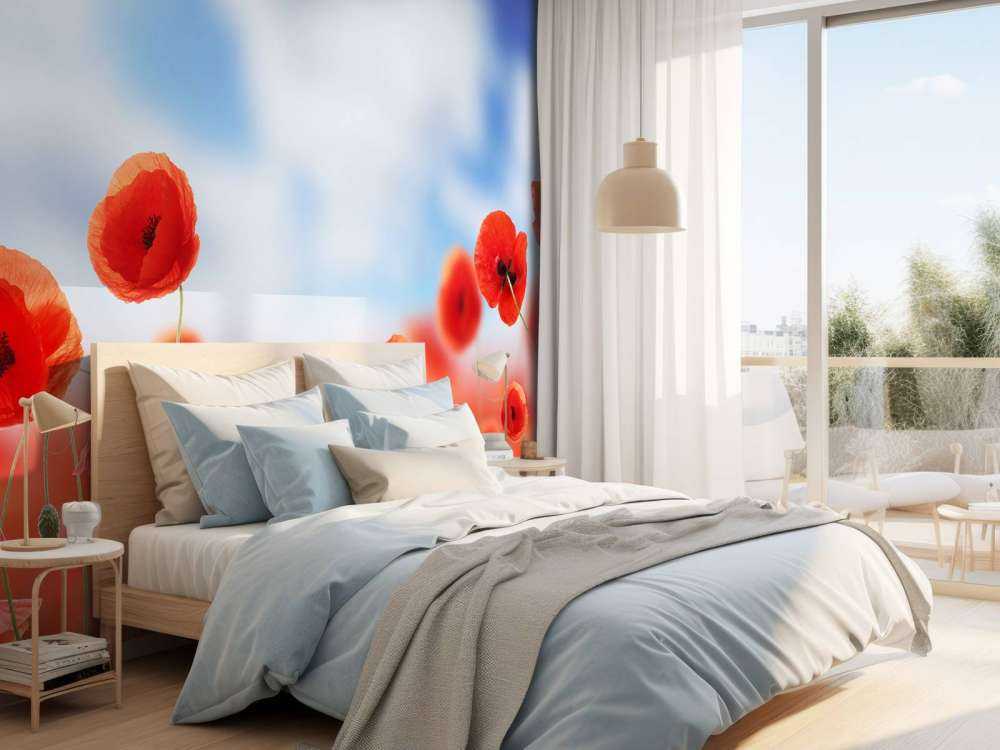 Cielo blu e papaveri rossi