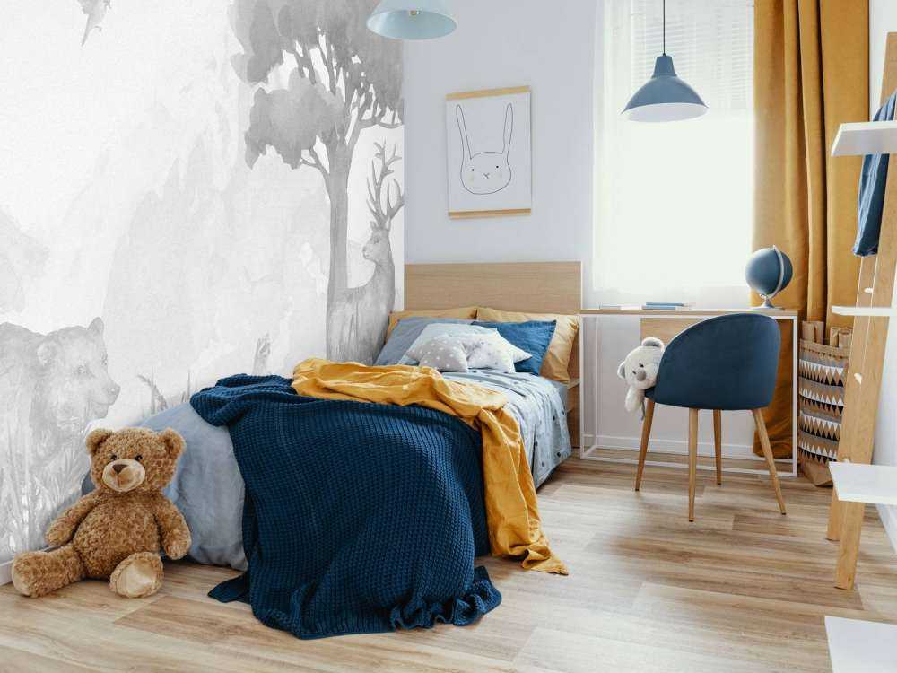 Animali della foresta in bianco e nero