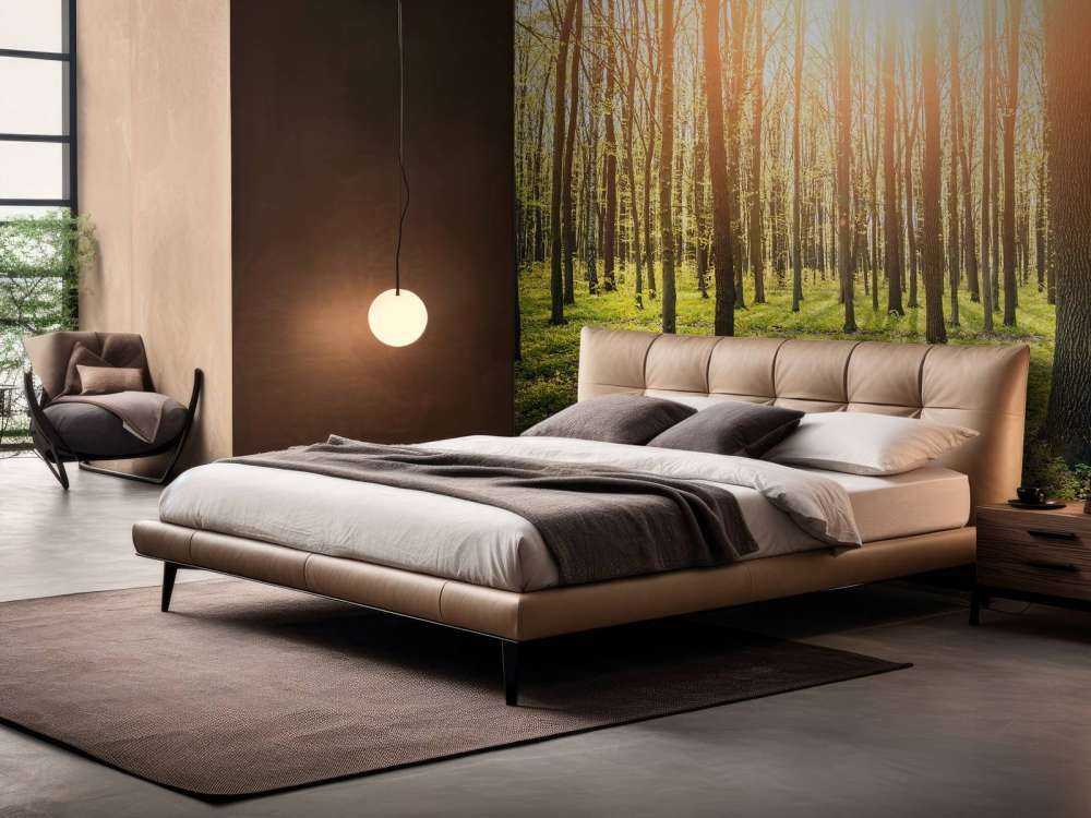 Sole serale in un bosco