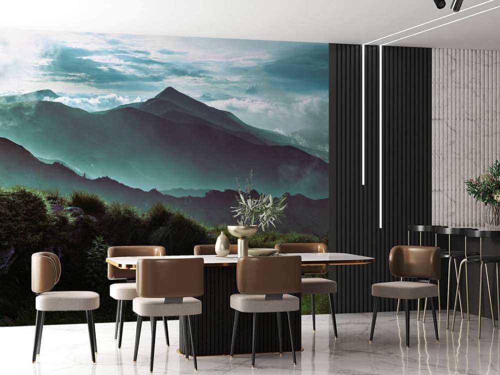 Giungla con montagne