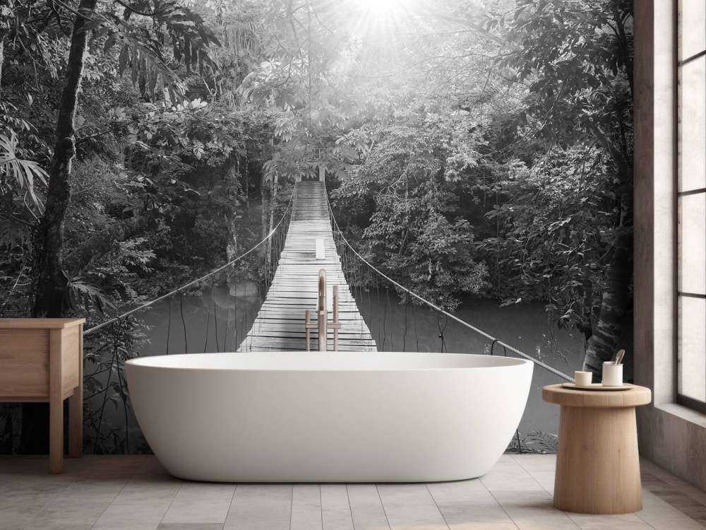 Ponte sospeso in bianco e nero