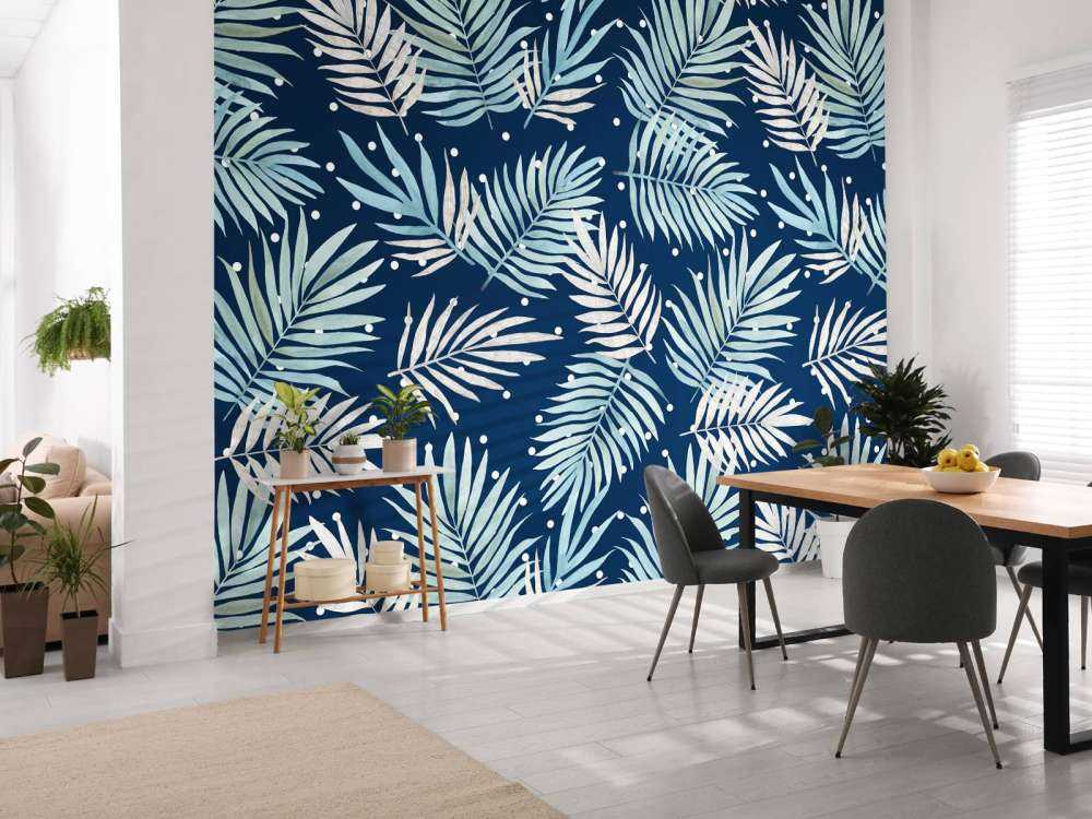 Motivo con foglie tropicali