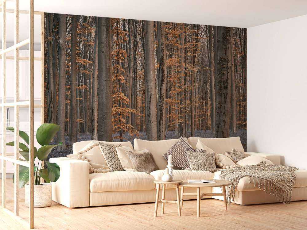 Foresta con toni pastello