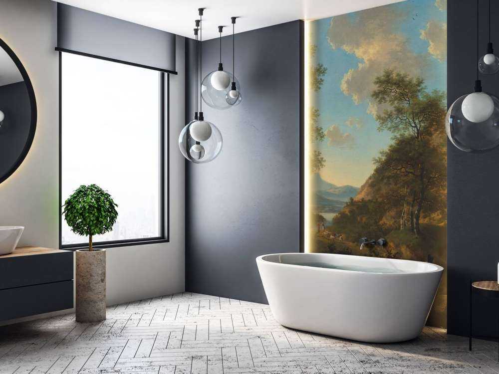 Paesaggio italiano con artista