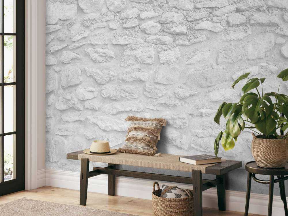 Muro leggero con mattoni grezzi