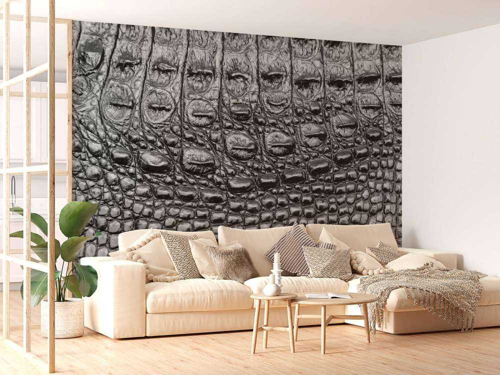 Pelle nera di coccodrillo