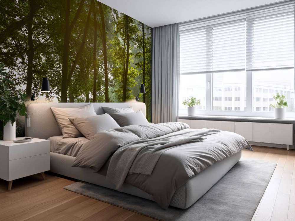 Foresta al sole del mattino