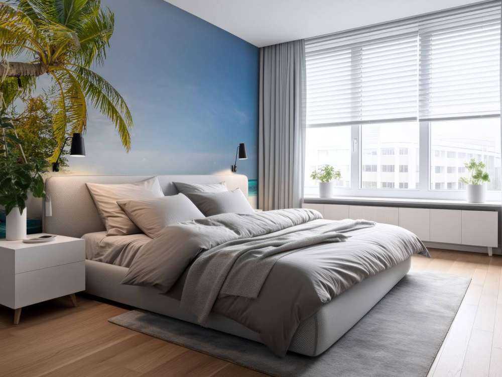 Spiaggia tropicale con altalena