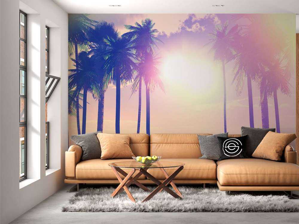 Palme d'epoca e oceano