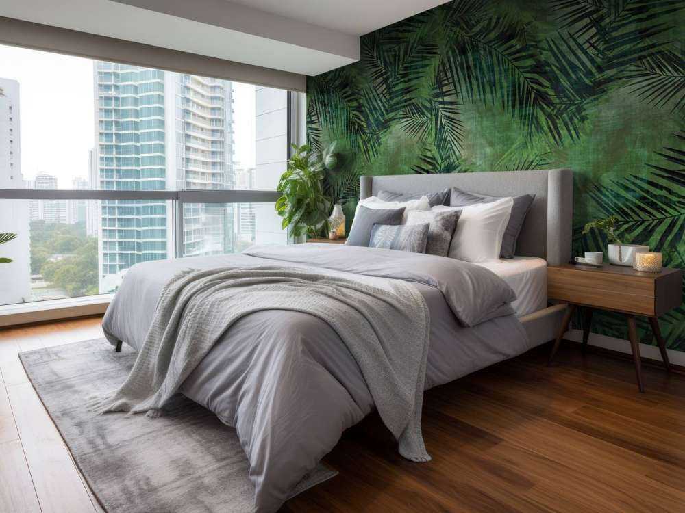 Foglie verdi tropicali