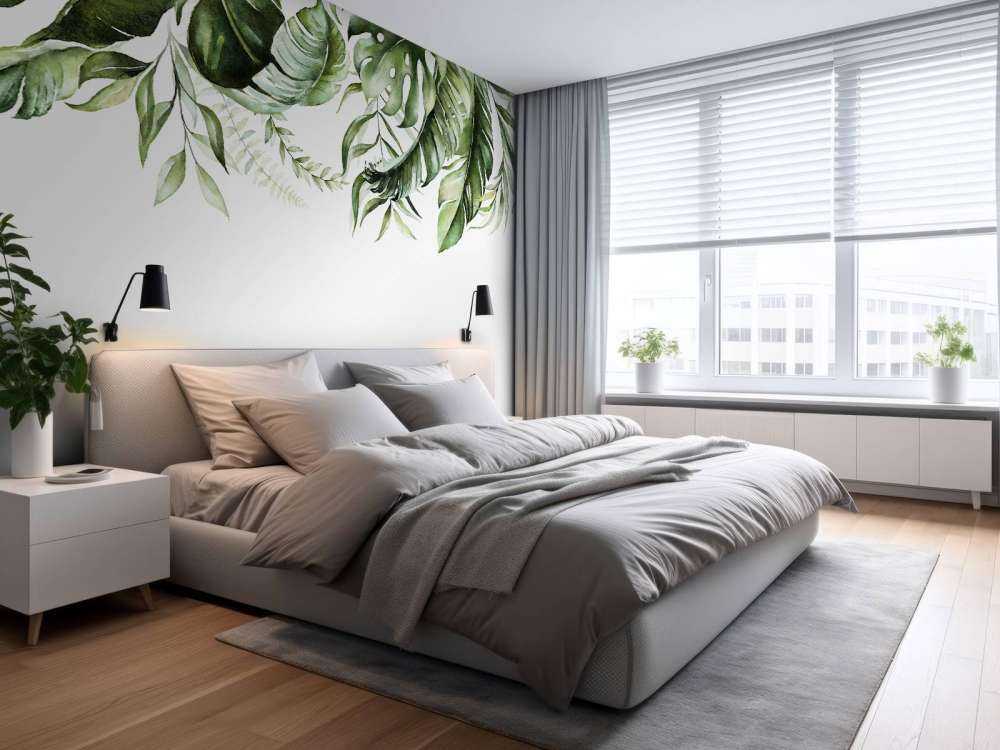 Foglie tropicali ad acquerello