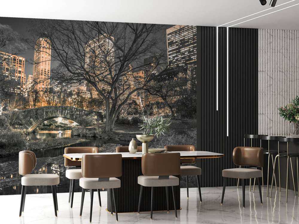 Parco centrale di sera