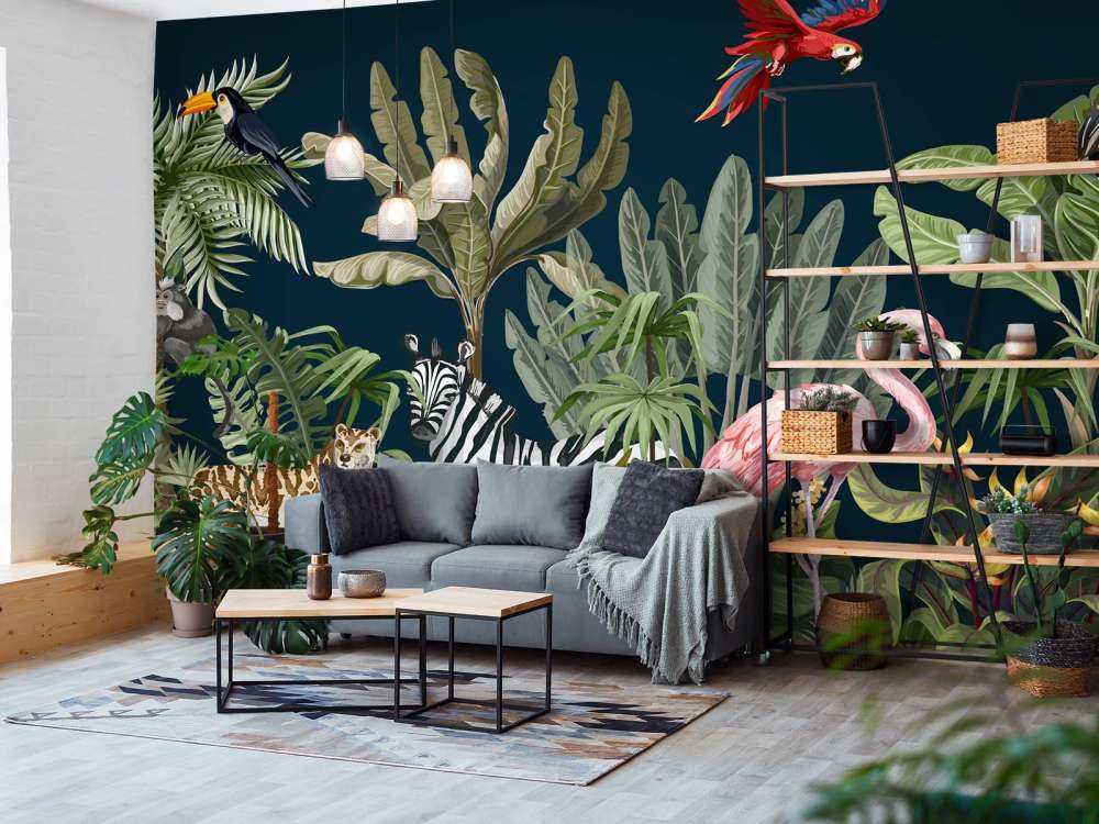 Animali della giungla colorati