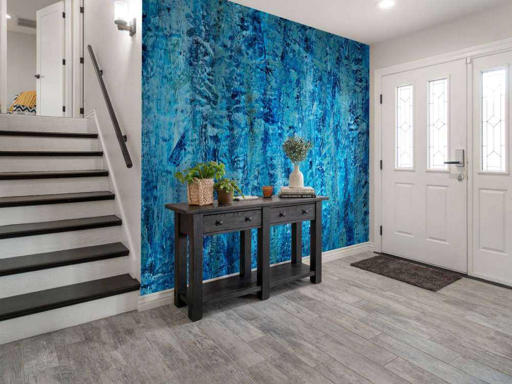 Pittura con sfumature di blu