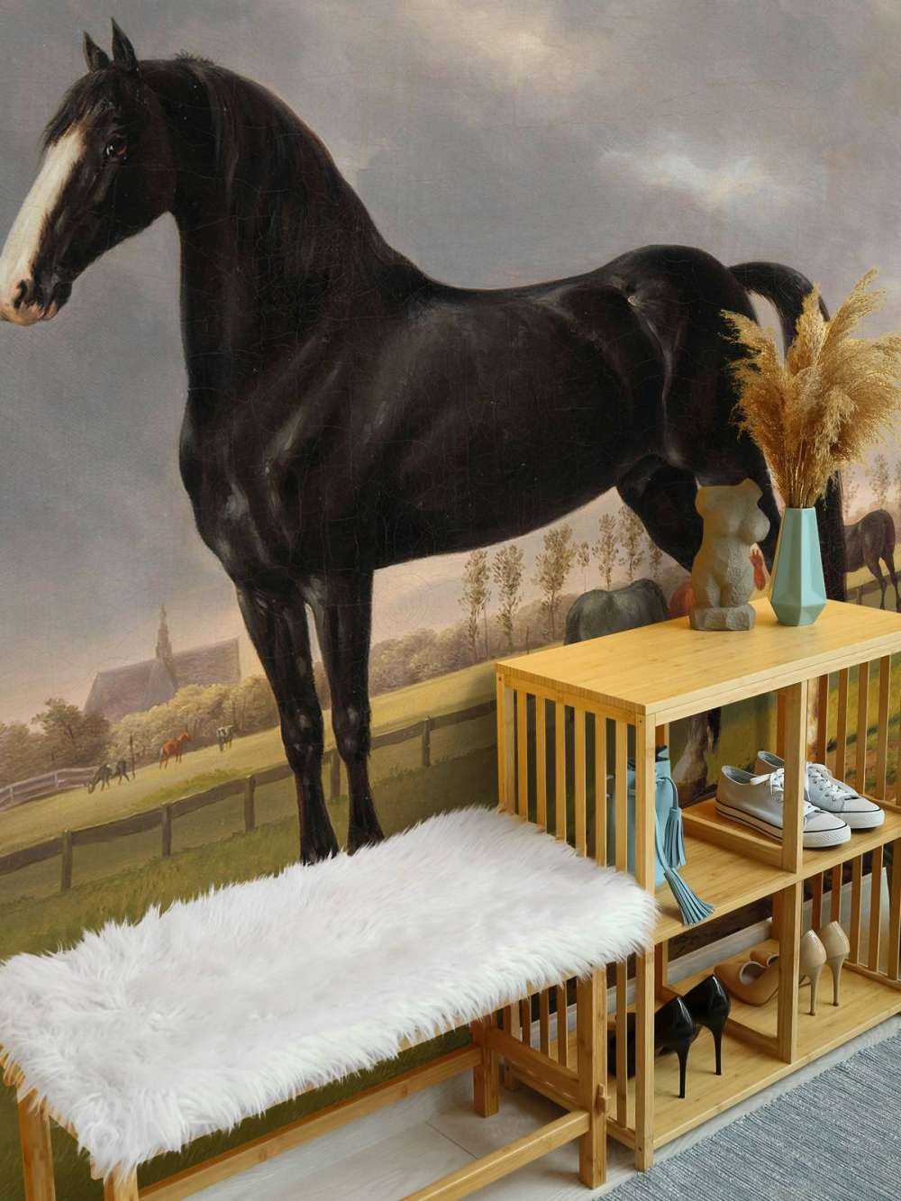 Foto carta da parati cavallo. Il cassettone De Vlugge