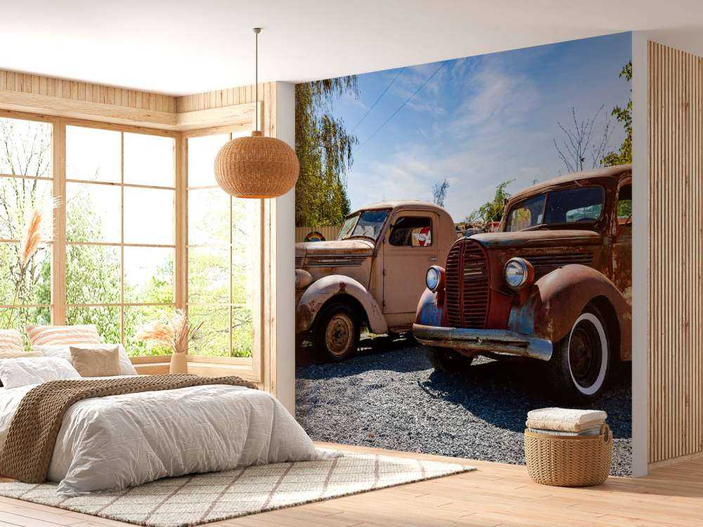 Vecchi camion arrugginiti