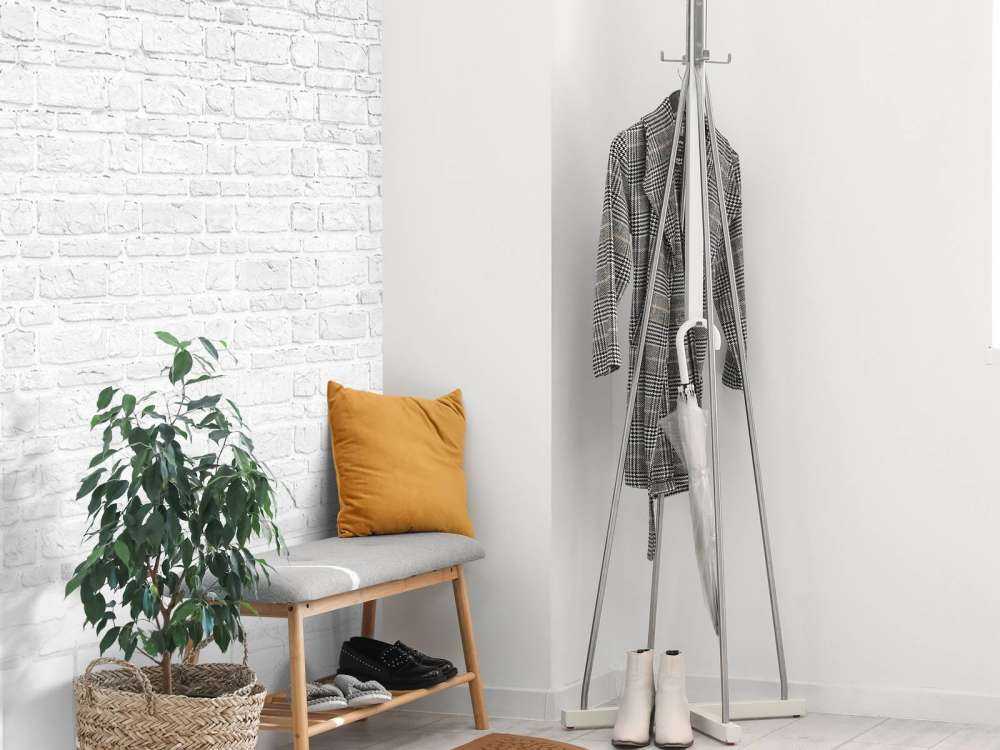 Mattoni bianchi con cemento vecchio